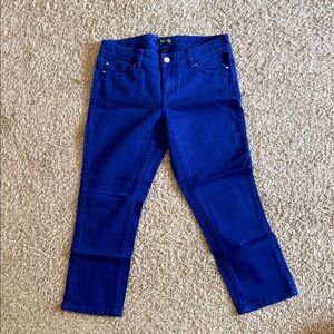 White House Black Market Royal Blue Slim Crop Jeans